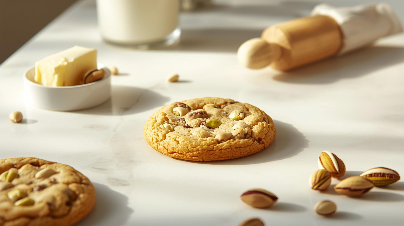 Organic Brown Butter Pistachio Crème Cookies