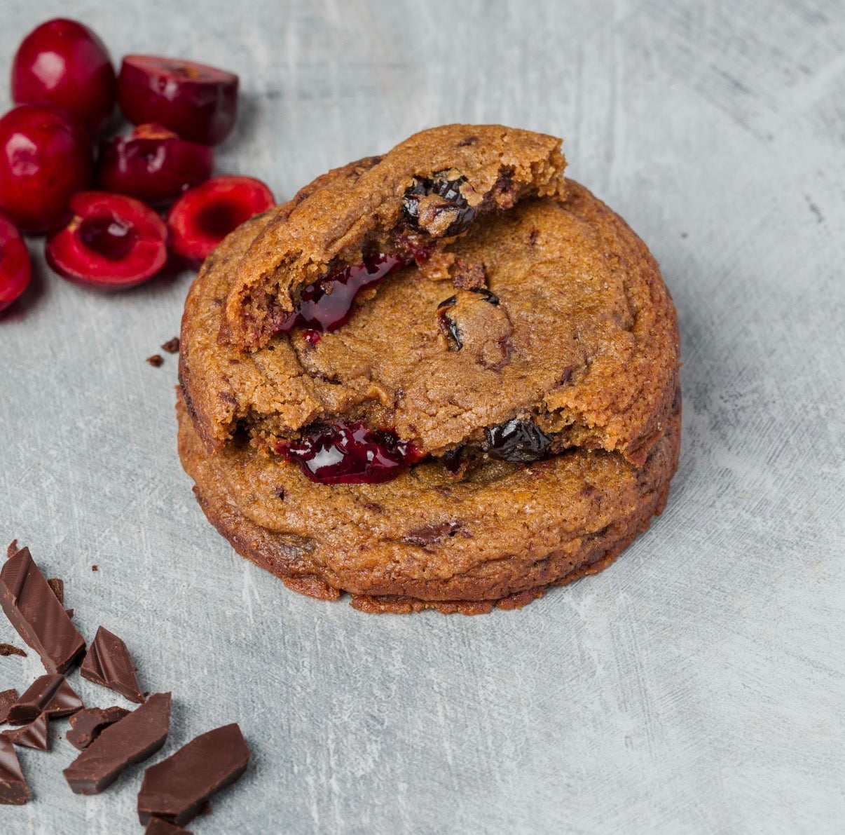Box of 2 - Swiss Dark Chocolate & Cherry Jam Cookie