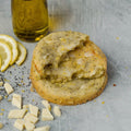Box of 2 Organic Glazed Lemon & Poppyseed Extra Virgin Olive Oil Cookies with Swiss White Chocolate Pieces